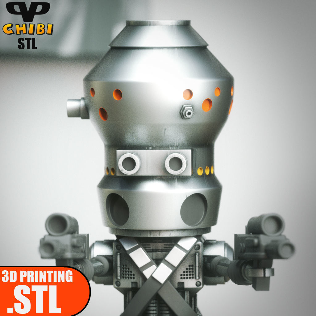 IG-11 Chibi STL for 3D Printing ChibiSTL 3DXM 3D print model_1