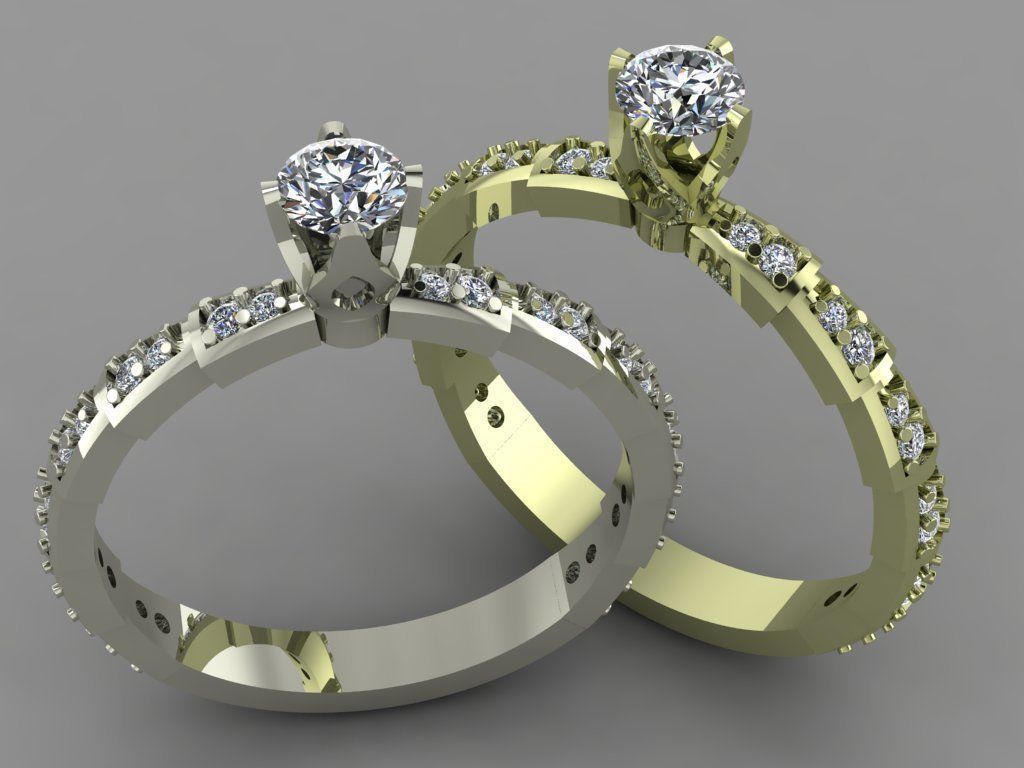 Gold ring 3D print model_2