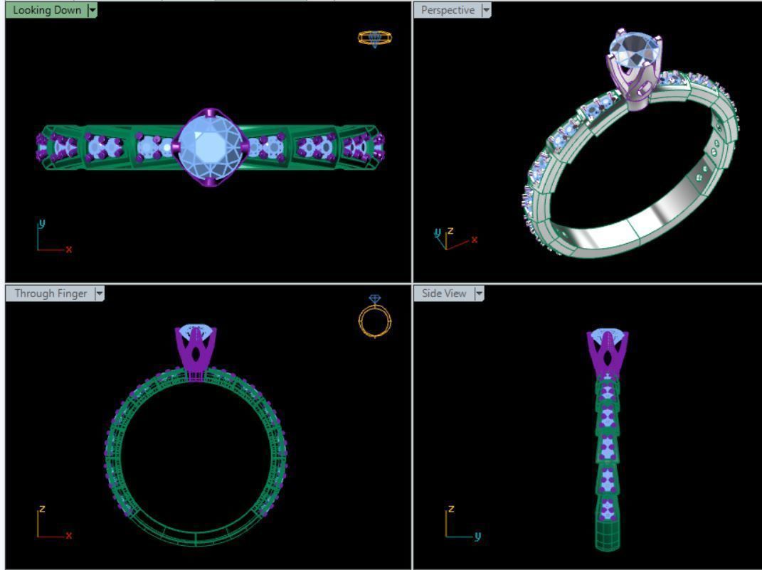 Gold ring 3D print model_6