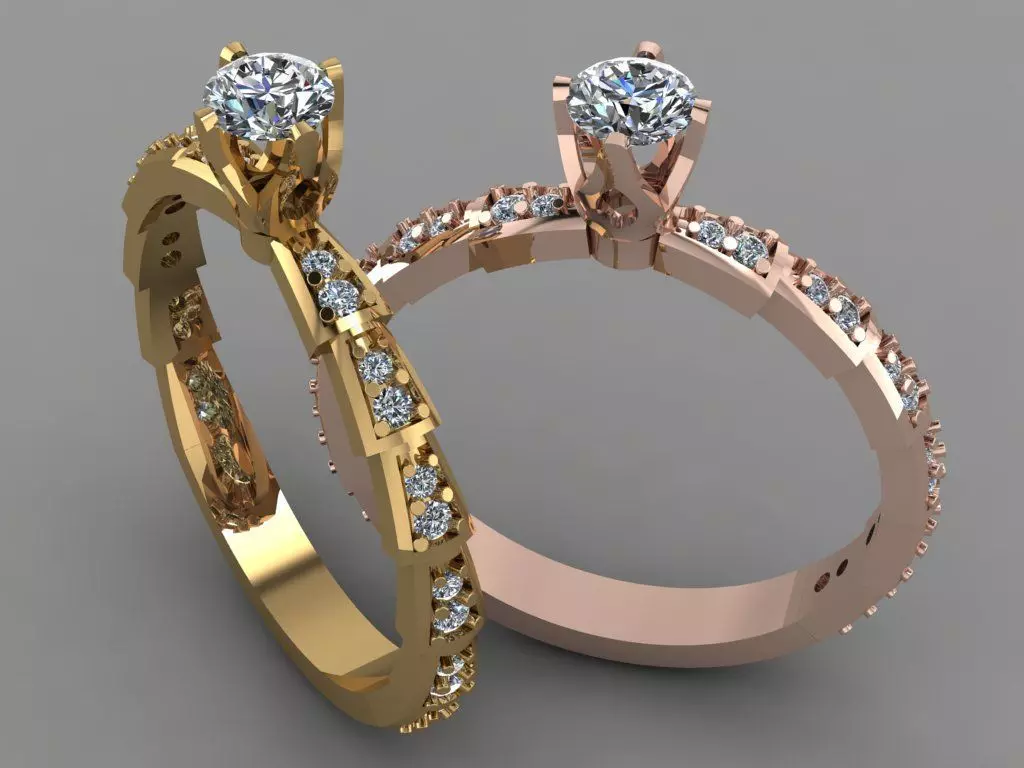 Gold ring 3D print model_0
