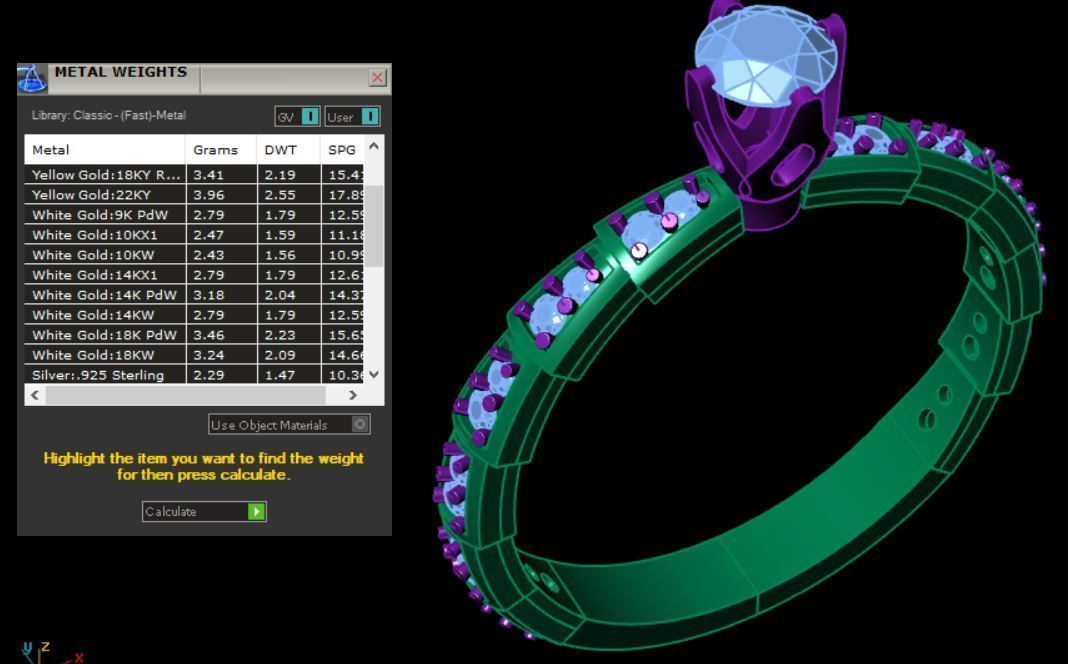 Gold ring 3D print model_7