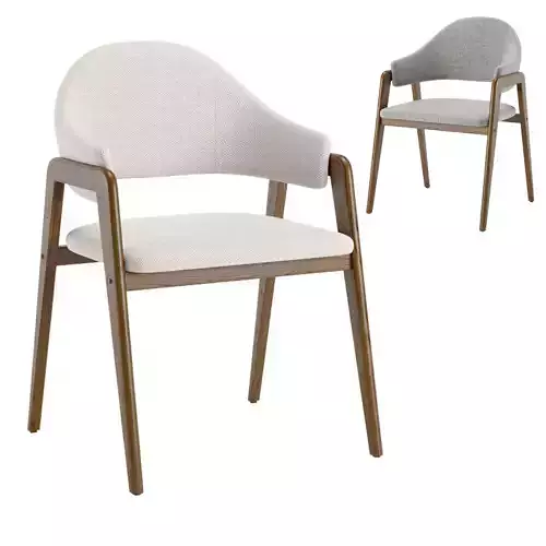 Ingleside Open Back Upholstered Wood Frame Dining Chair