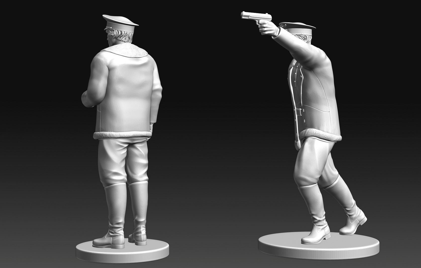 WW2 USSR Officers 3D print model_2