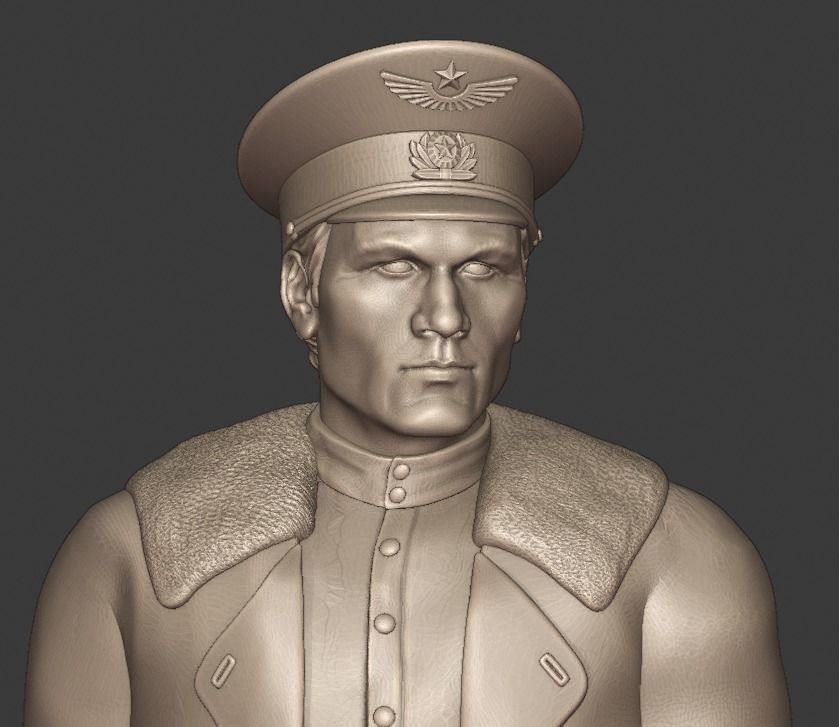 WW2 USSR Officers 3D print model_3