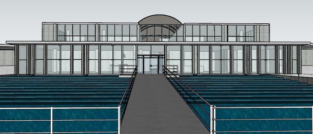 Full museum project in post slab and all details 3D model_5