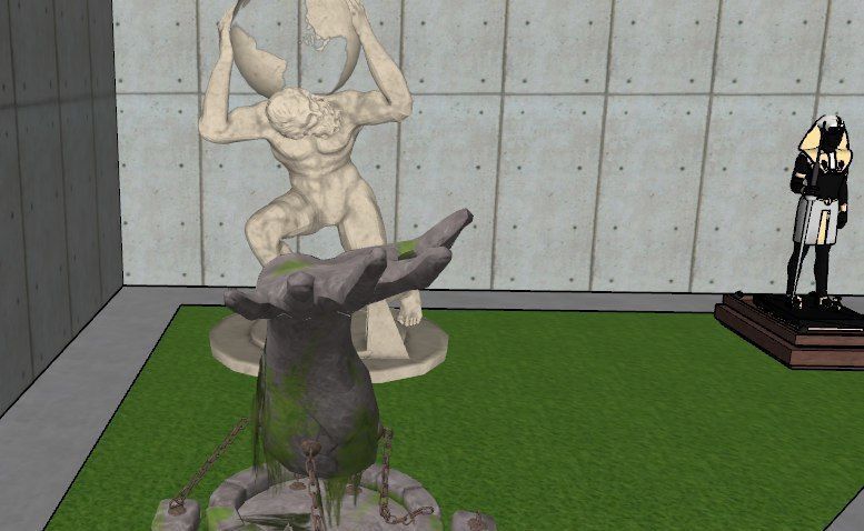 Full museum project in post slab and all details 3D model_1