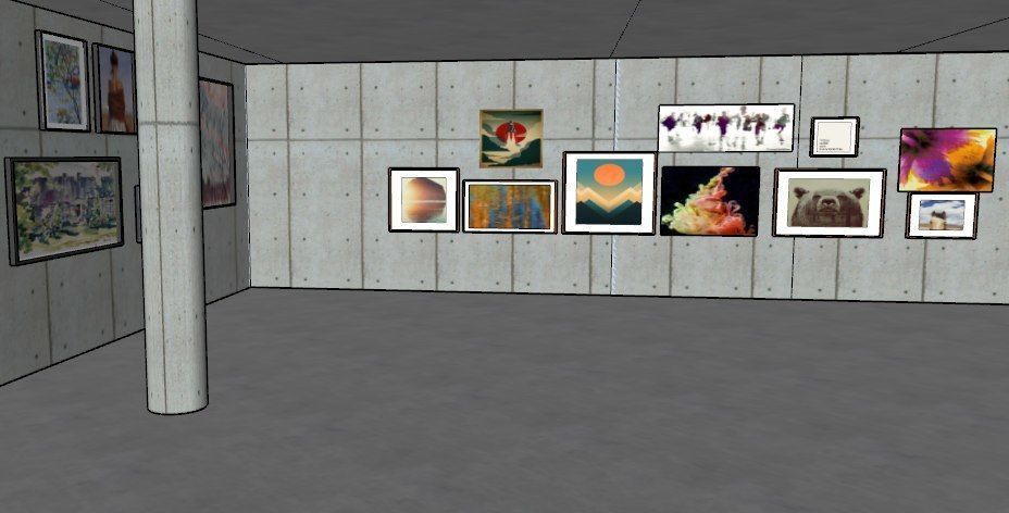 Full museum project in post slab and all details 3D model_4