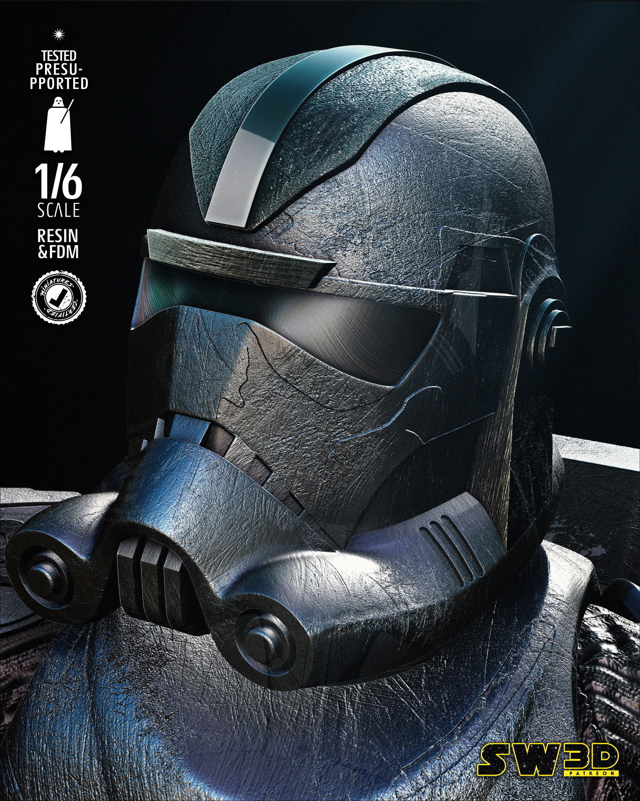 STAR WARS Hunter Sculpture Tested for 3D Printing 3D print model_10