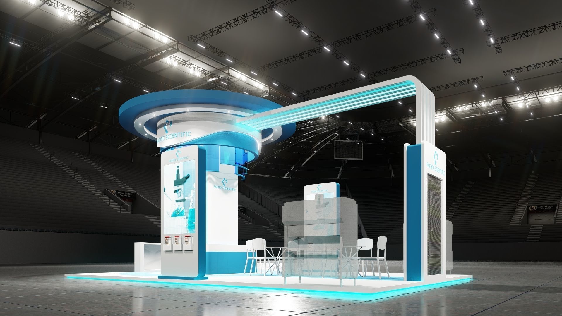 Booth Exhibition 9x6 m is 4 side open 3D model_2