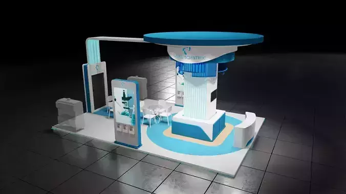 Booth Exhibition 9x6 m is 4 side open