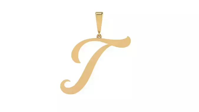 Pendant Alphabet Letter T 20 mm Camp