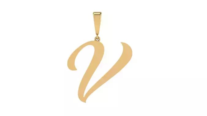 Pendant Alphabet Letter V 20 mm Camp