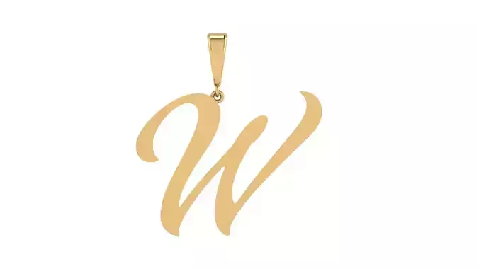 Pendant Alphabet Letter W 20 mm Camp