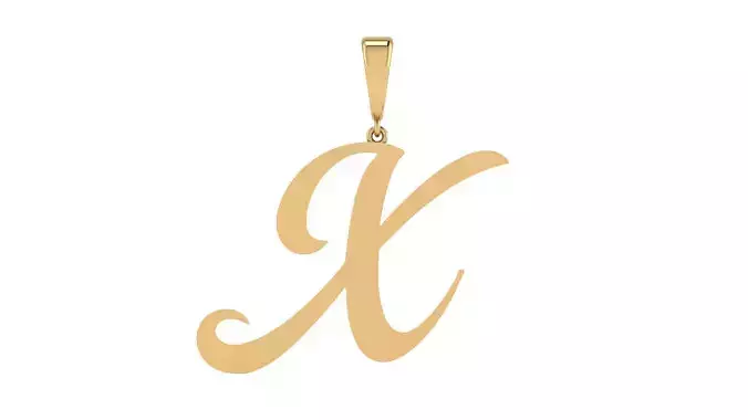 Pendant Alphabet Letter X 20 mm Camp