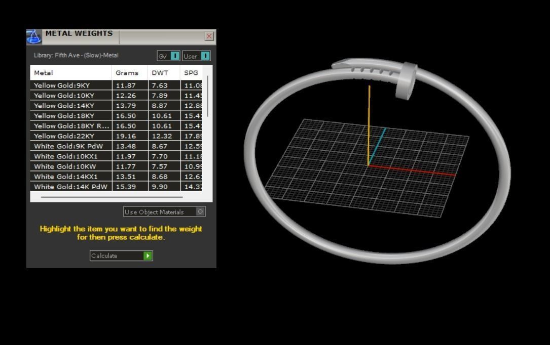 Juste un clou Bracelet 17 Size Small Version N188 3D print model_9