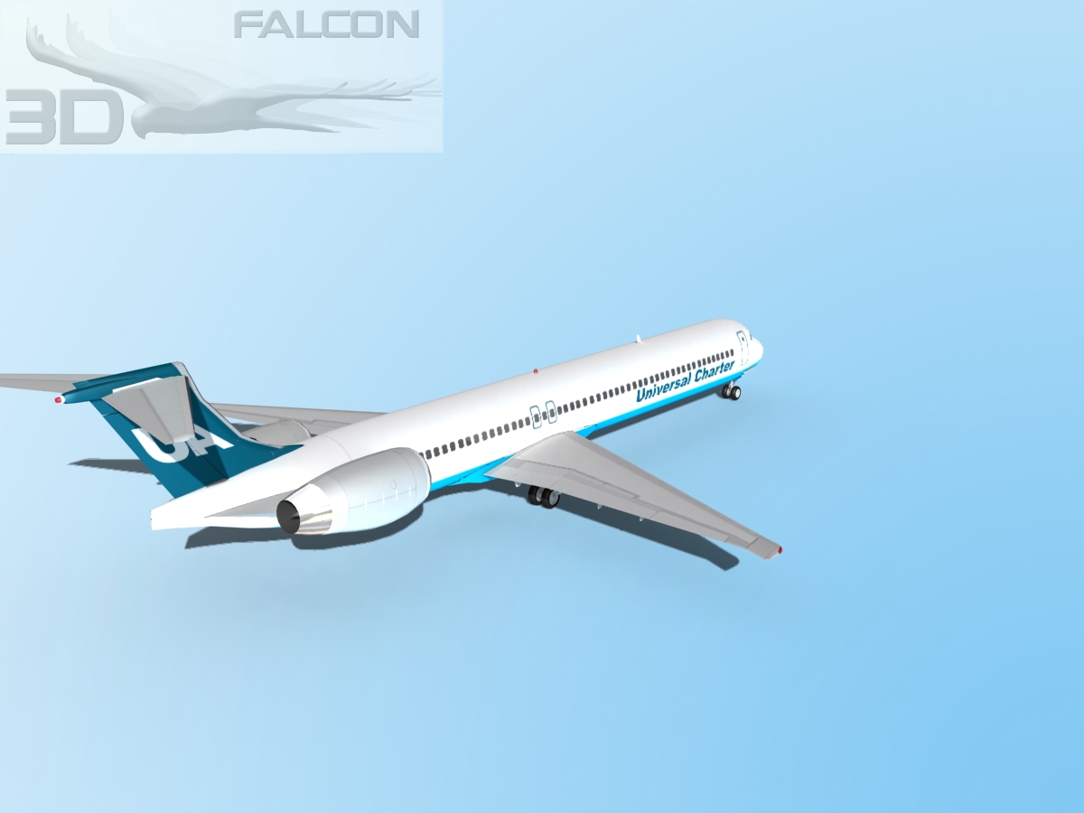 Falcon3D MD-80 Universal Charter 3D model_6