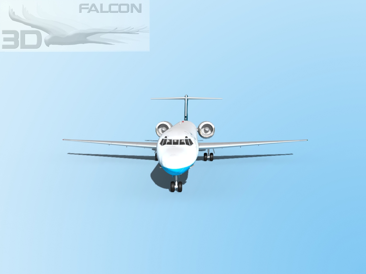 Falcon3D MD-80 Universal Charter 3D model_2