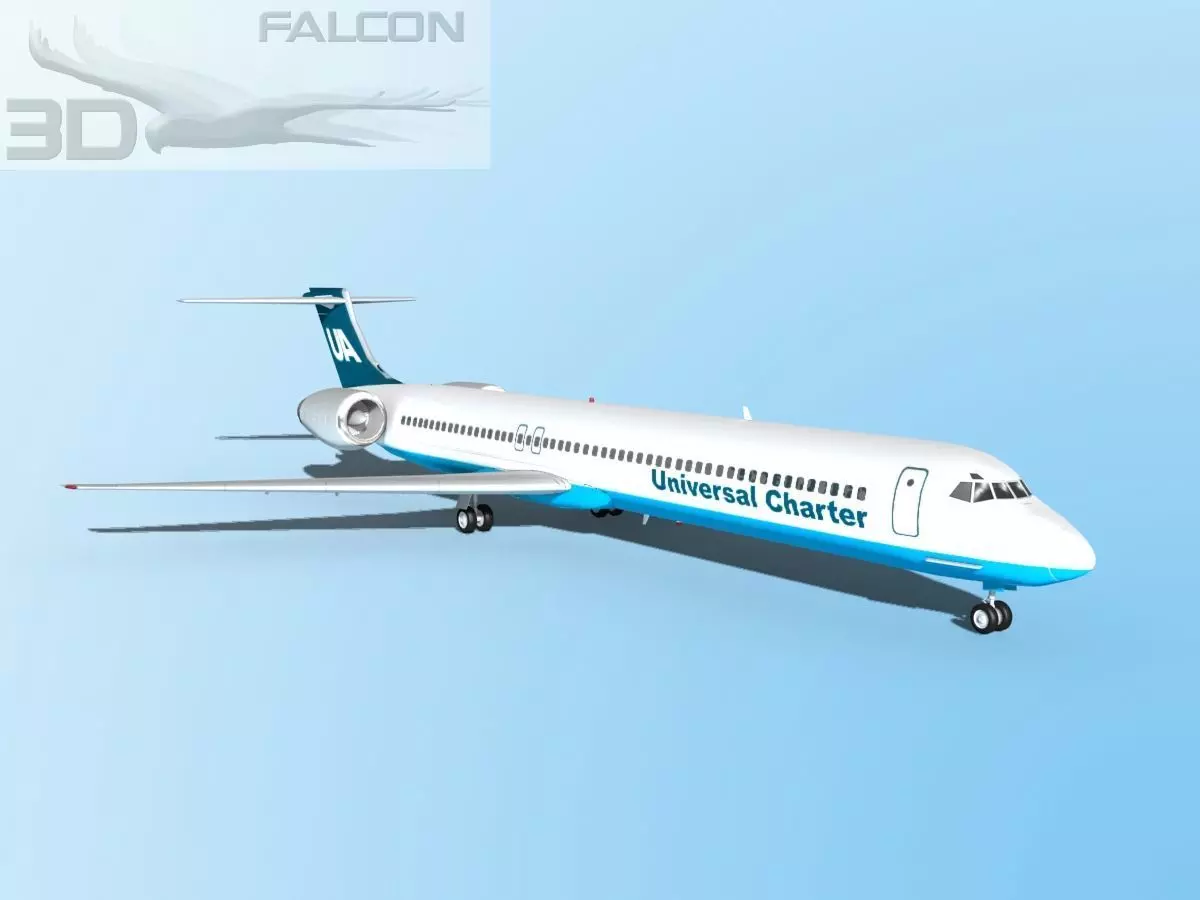 Falcon3D MD-80 Universal Charter 3D model_0