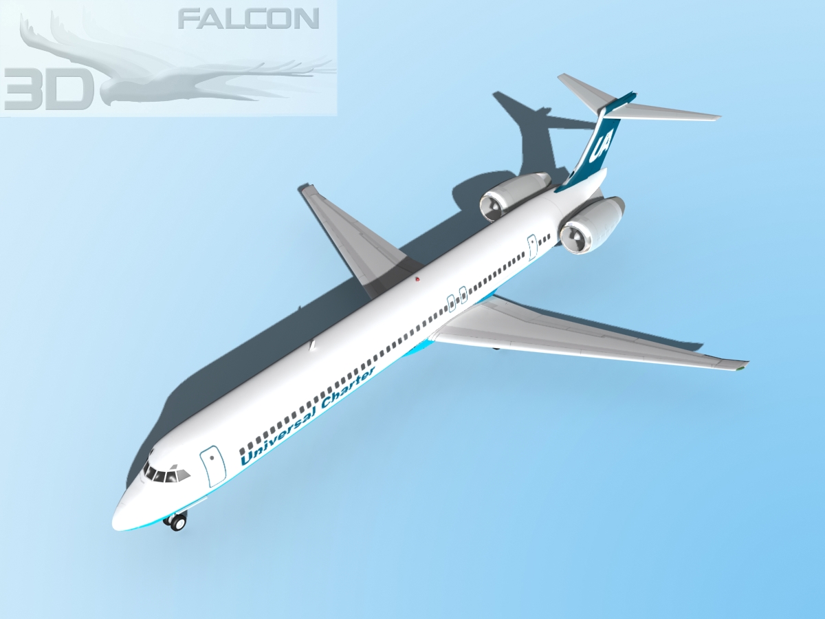 Falcon3D MD-80 Universal Charter 3D model_11