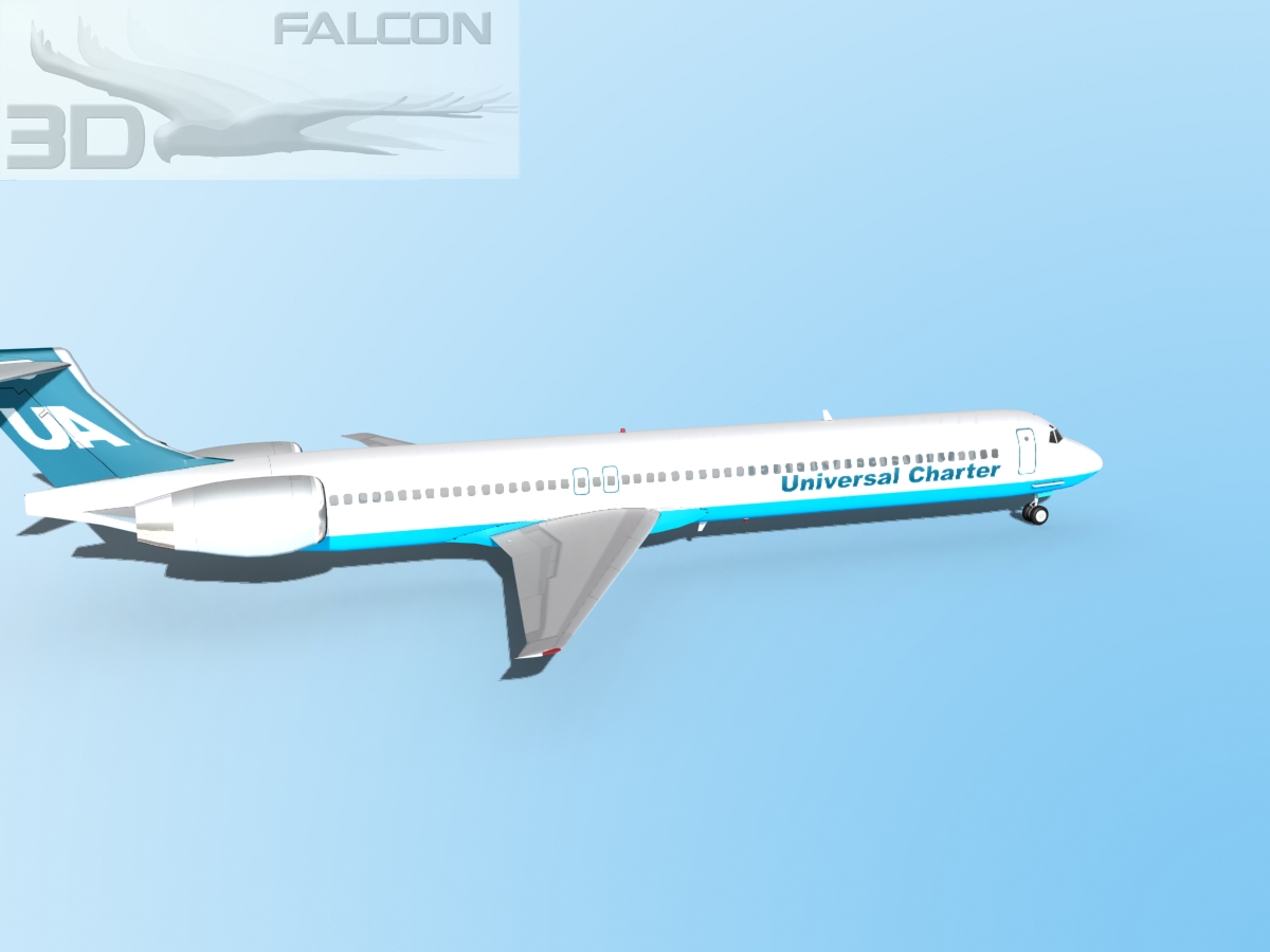 Falcon3D MD-80 Universal Charter 3D model_5