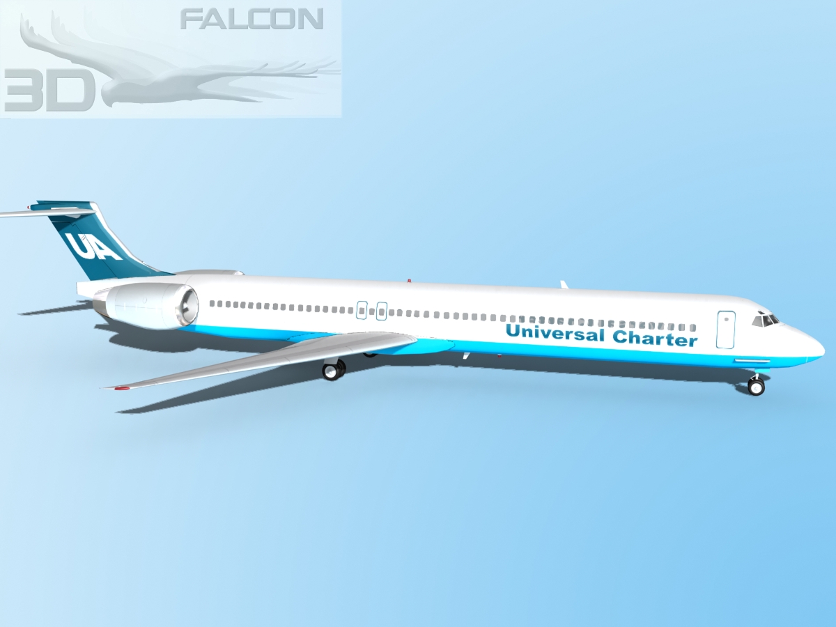 Falcon3D MD-80 Universal Charter 3D model_4