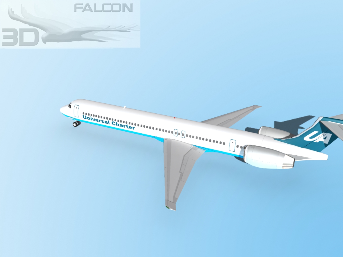 Falcon3D MD-80 Universal Charter 3D model_9