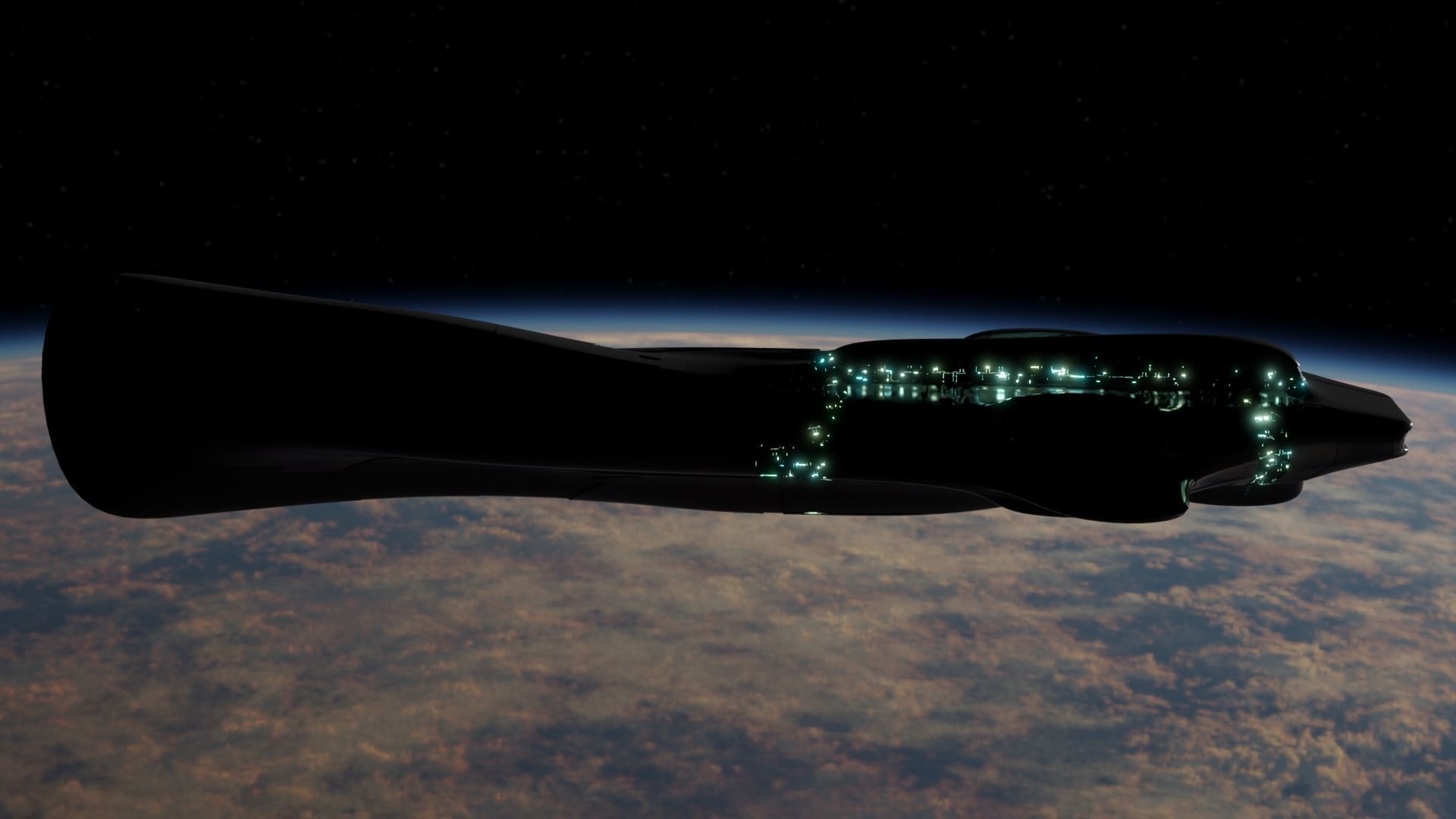 Mothership - Capitalship 3D model_2