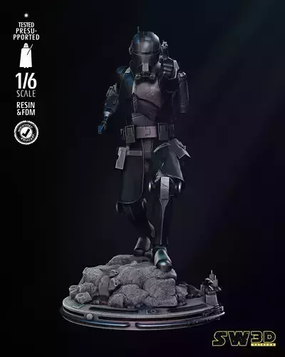 STAR WARS Echo Sculpture Tested for 3D Printing 3D print model