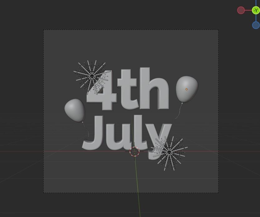 Independence day 3d Illustration  Icon Pack  3D model_25