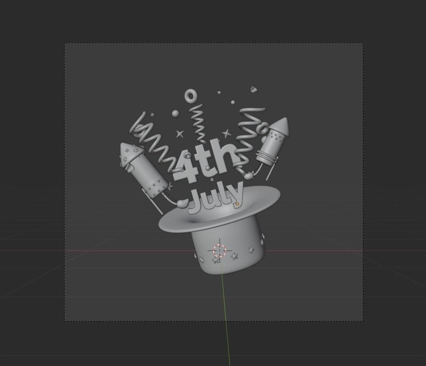 Independence day 3d Illustration  Icon Pack  3D model_8