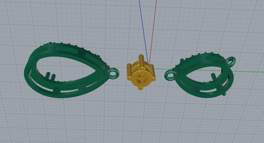 Pendant pear Model 5582 3D print model_4