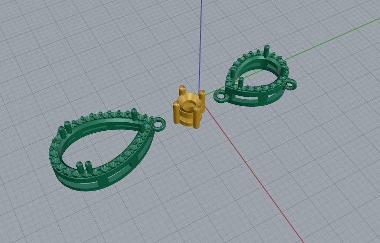 Pendant pear Model 5582 3D print model_2