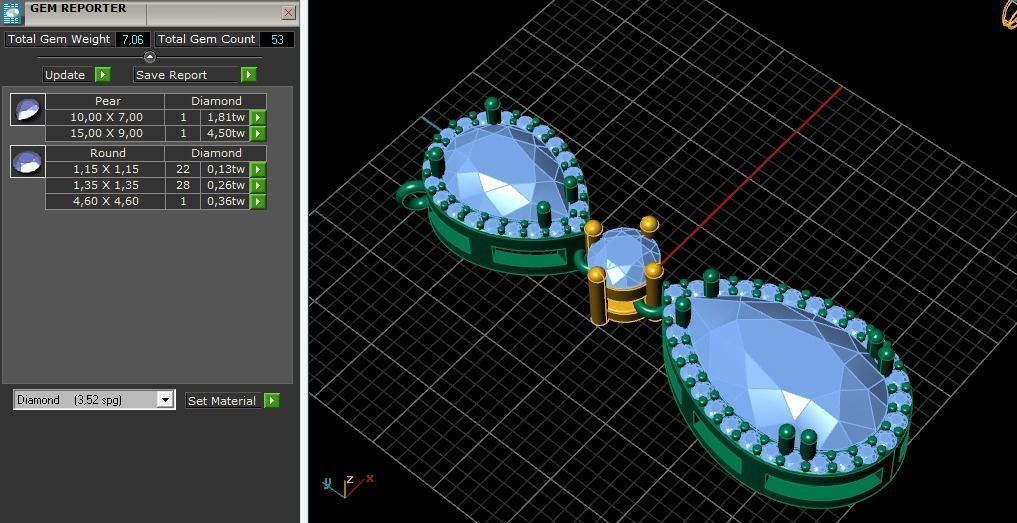 Pendant pear Model 5582 3D print model_8