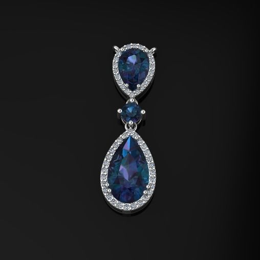 Pendant pear Model 5582 3D print model_1