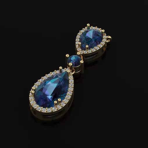 Pendant pear Model 5582 3D print model_0