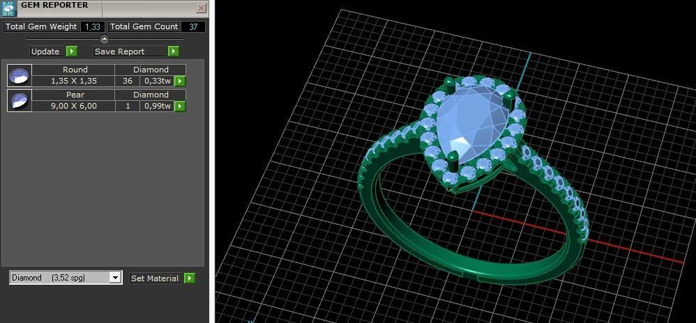 Ring pear Model 5581 3D print model_7