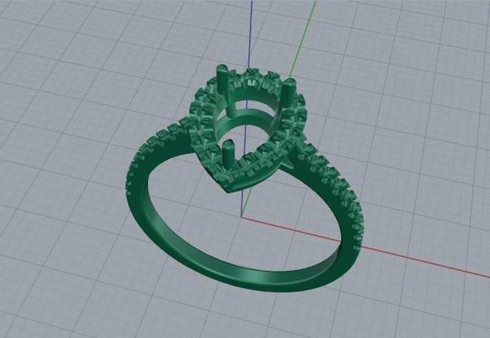 Ring pear Model 5581 3D print model_2