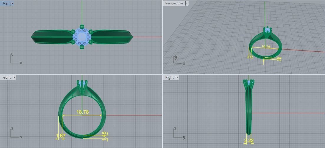 Solitaire ring Model 5550 3D print model_5