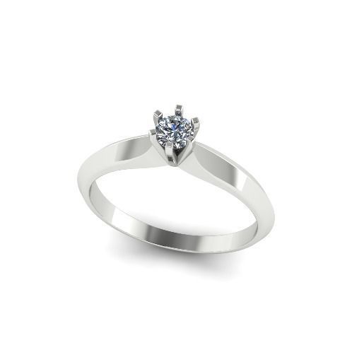 Solitaire ring Model 5550 3D print model_1