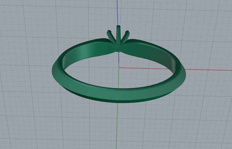 Solitaire ring Model 5550 3D print model_4