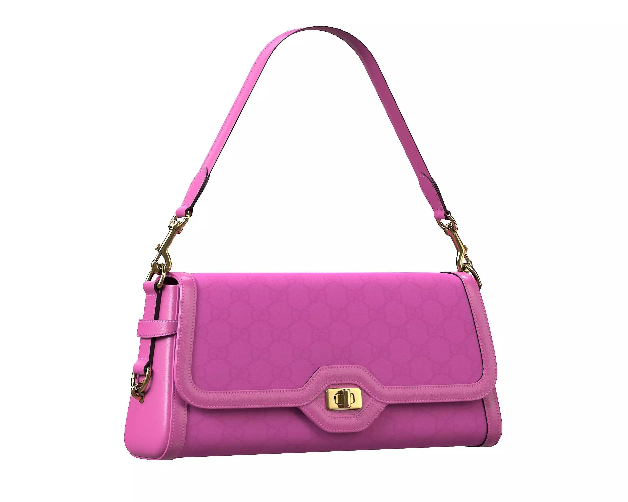 Gucci Luce Bag Pink Low-poly 3D model
