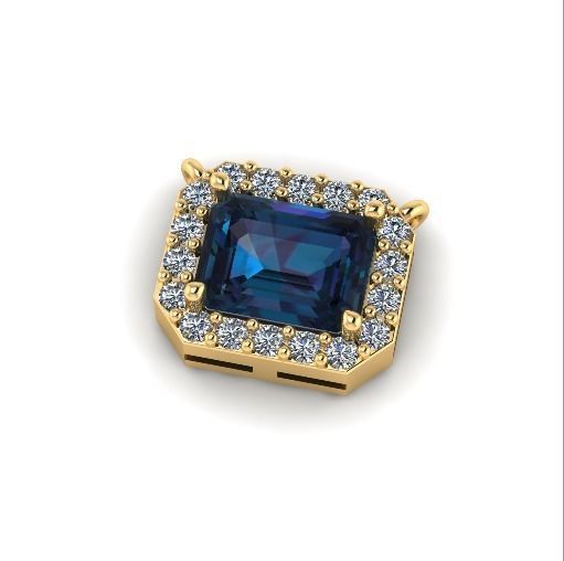 Emerald pendant Model 5548 3D print model_1