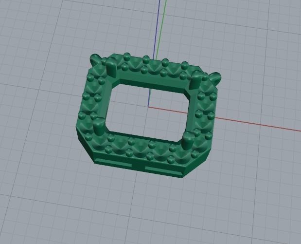 Emerald pendant Model 5548 3D print model_2