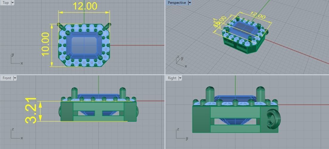 Emerald pendant Model 5548 3D print model_5