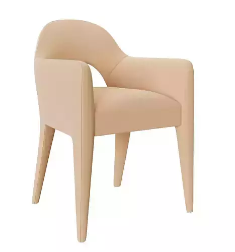 Sillon de comedor de tela Bianca 3D model