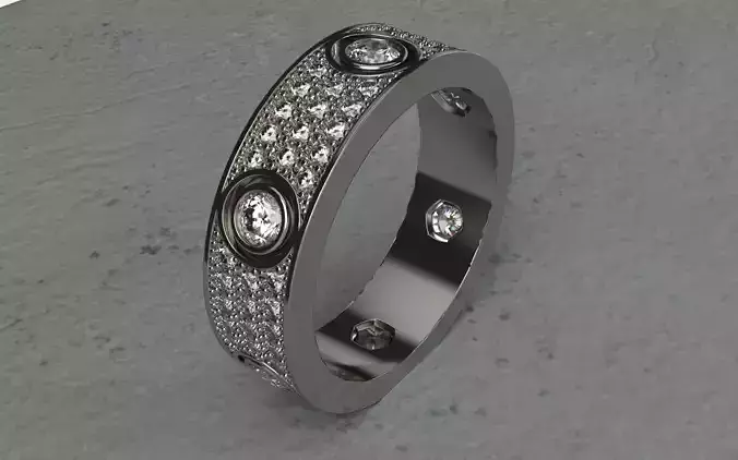 Ring Love Paved US10 size