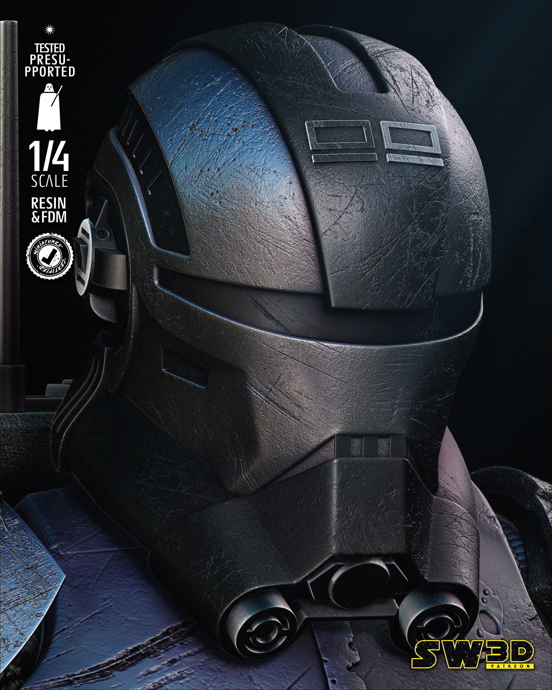 STAR WARS Echo Portrait Bust Tested for 3D Printing 3D print model_35