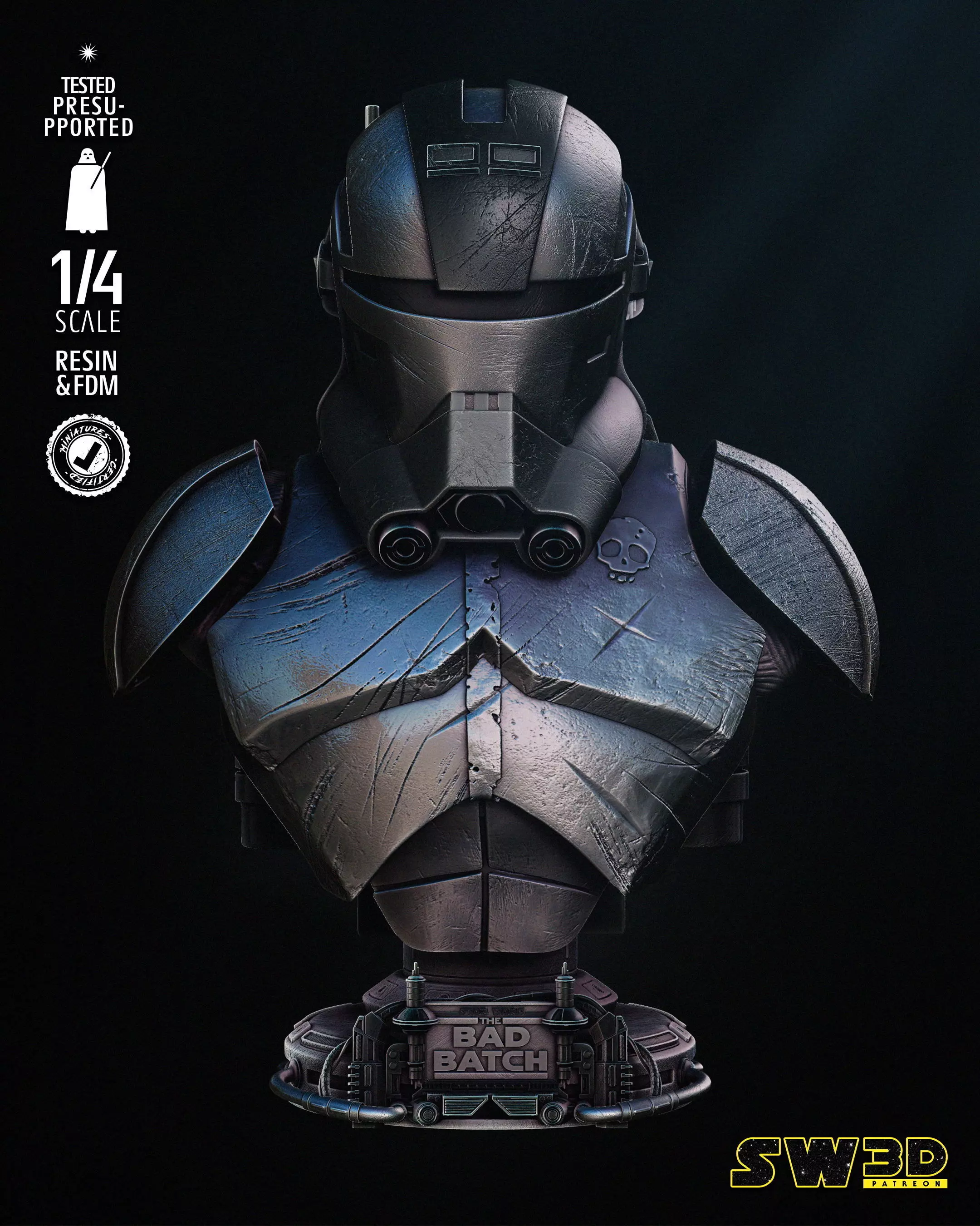 STAR WARS Echo Portrait Bust Tested for 3D Printing 3D print model_0