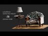 Luxurious sofa and wooden table Game Assets item5 3D model_1