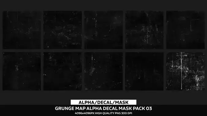 Grunge Alpha Decal Mask Pack 03 Texture